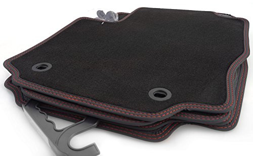 Fußmatten für Mondeo 2007-2012 Premium Velours Automatten Set Premium Matten Doppelnaht Rot