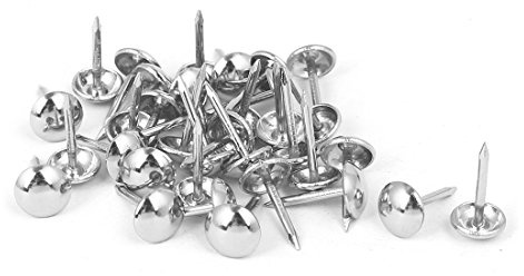 sourcingmap 8 mm huvud dia 15 mm höjd klädsel spik häftstift silverton 35 st