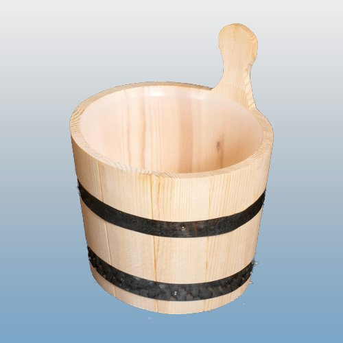 Cubo de sauna de madera blanda de 5 litros sin inserto Ku