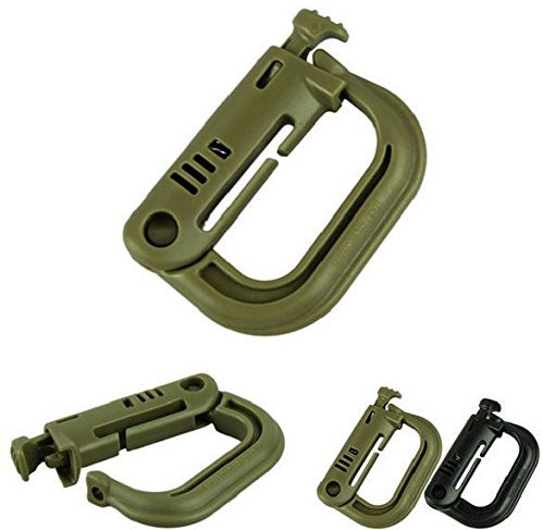 2 Stück ! Geocaching Molle Bag Karabiner Kunststoff Handy, GPS Halterung, mit Karabiner, Tactical Gear