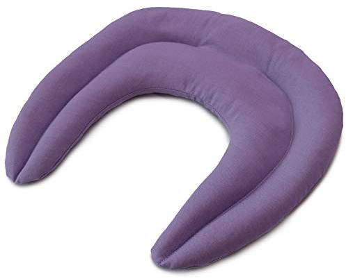 Cojín térmico para el cuello | Saco cervical térmico de semillas | Almohada térmica compartimentada para semillas de colza (color: malva)
