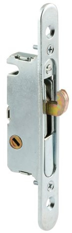 Prime-Line E 2164 Mortise Lock, 4-5/8 In. Steel, 45 Degree Keyway, Round Faceplate, Spring-Loaded (Single Pack), Metallic