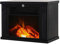HOMCOM Cheminée électrique à Effet de Flamme poêle Style Contemporain Thermostat 600-1200 W Noir