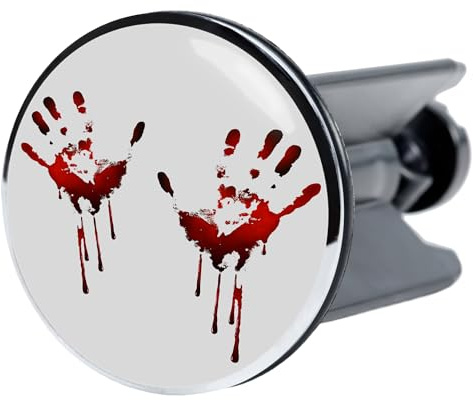 Sanilo Waschbeckenstöpsel Blood Hands, schöner Stöpsel für das Waschbecken, universal mit Motiv