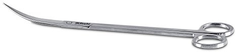 Dupla Scaper’s Tools Edelstahl-Schere gebogen I 30° 250 x 4 mm I Präzisions-Pflanzenschere für Aquascaper I Exaktes Schneiden und Formen von Aquarienpflanzen I Zubehör für Aquascaping