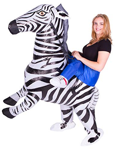 Bodysocks uppblåsbar zebrakostym (vuxen)