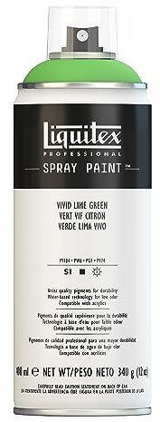 Liquitex 4450740 - Vernice Spray Professionale A Base D'acqua, Verde Vivo Limone, 400 ml, 1 Pezzo