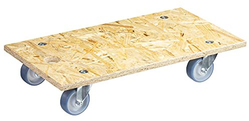 WAGNER design yourself Carrello da Trasporto MM 1173, 57,5 x 30 cm, Ruote di Trasporto a Scorrimento Facile- per carichi Pesanti, Portata 250 kg, Protezione del Pavimento, Colore: Naturale - 20117301