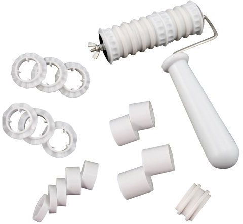 Accessotech Fondant Ribbon Cutter Strip Embosser Roller Set Sugarcraft Cake Decorating Craft