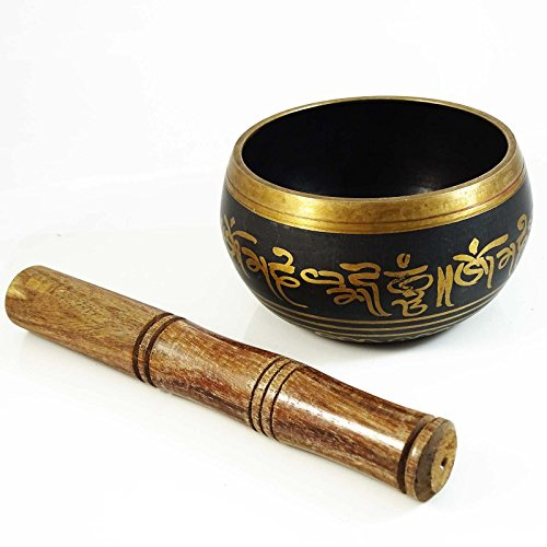 IBA Indianbeautifulart Tibétain Bol Chantant Son Guérison en Laiton Bouddhiste Méditation Collection Art