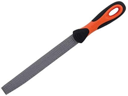Bahco 6-342-08-2-2 Hieb 2 Half Round Rasp with Handle, Multi-Colour, 200 mm