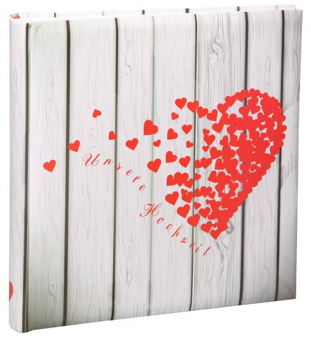 Unbekannt Herz Hochzeit Fotoalbum in 30x30 cm 100 Seiten Jumbo Hochzeitsalbum Foto Album