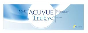 Acuvue 1-Day TruEye Tageslinsen – Tageskontaktlinsen mit -9,5 dpt & BC 8.5 – UV Schutz & Komfortables Tragegefühl – 30 Linsen
