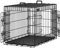 Feandrea Hundekäfig, klappbar, mit 2 Türen, ausziehbare Kunststoffschale, 92,5 x 57,5 x 64 cm, L, schwarz PPD36H