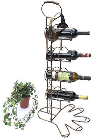 DanDiBo Weinregal 10-0045 Flaschenregal Flaschenhalter aus Metall 93 cm Weinständer Regal