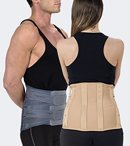TIELLE CAMP - Corsetto Semirigido Lombosacrale Con Rinforzi Paravertebrali E 4 Tiranti Pelvici - H Cm 28 - Medio