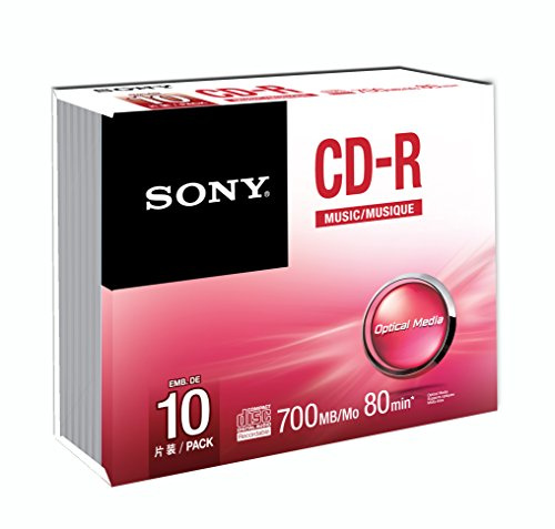 Sony 10CRM80R Rewriting CD – CD-RW Virgin (CD-R, 700 MB, 80 Min)