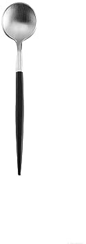 ASA goa Espressolöffel mit schwarzem Griff Edelstahl 10 cm, silber