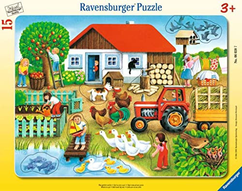 Ravensburger Kinderpuzzle - 06020 was gehört wohin? - Rahmenpuzzle für Kinder ab 3 Jahren, mit 15 Teilen