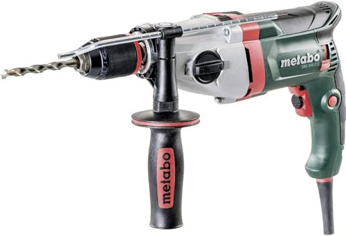 Metabo Taladro 600787500 SBE 850 – 2 S | Mandril de fijación rápida Futuro Plus, mando, bisagra, maletín | V Elektronik/S Automatic/derecha e izquierda (850 W/36 Nm/Velocidad 0 – 3100/min)