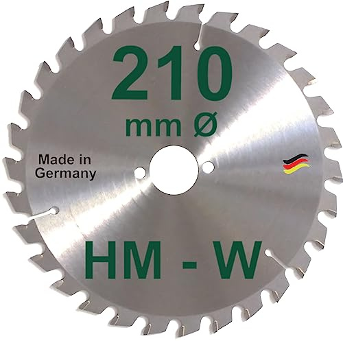 HM Sägeblatt 210 x 30 mm Zähne 30 W Kreissägeblatt Hartmetall 210mm Ersatzsägeblatt für AEG Atlas Copco Black & Decker Bosch Elektra Elu Fein Haffner Hitachi Holz-Her Mafell Metabo Skil Handkreissäge