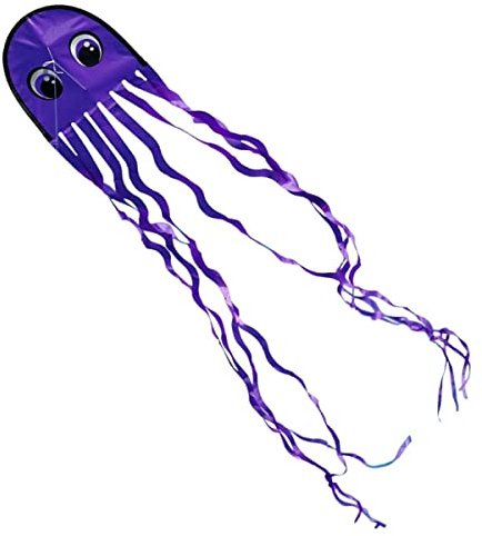 CIM Oktopus Drachen - Krake DRAKI Magenta - Einleiner für Kinder ab 3 Jahren - Abmessung: 25x160cm - inkl. Drachenschnur