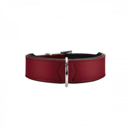 Hunter Halsband Basic 55 nickel, Hals 41-49 cm rot, Hundhalsbänder, Erziehungshalsband