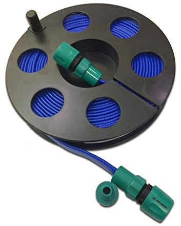 10m Flat Food Grade Hose Black Reel
