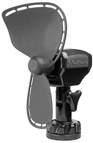 Ultimate™ 12 Volt Ventilator mit 2 Geschwindigkeiten, Zusatzstecker, Schwarz, Hergestellt in Kanada.