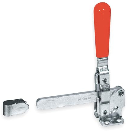 De-Sta-Co Vertical Hold-Down Clamp, Vert. Handle, Solid-bar, Flange base w/500 lbs. cap.-Steel, A=6.89 (1 Each)