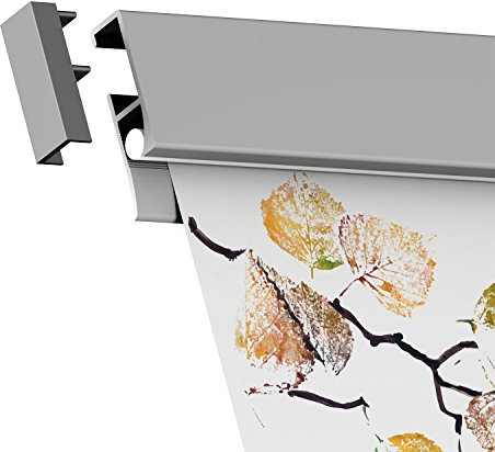 Klemmleiste Klemmschiene aus Aluminium - 125 cm - zur Präsentation von Fotos, Bildern, Postkarten