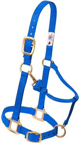Weaver Leather Original Verstellbares Pferdehalfter, Nylon, Jährling, Blau