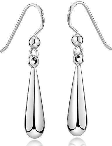 MATERIA Damen Ohrhänger Tropfen Silber 925 - Ohrringe Silber hängend mit Etui #SO-4