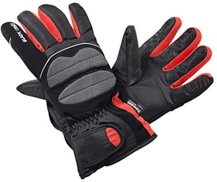 Black Crevice Guanti da sci per adulti I Guanti da sci impermeabili e traspiranti per uomo e donna I Guanti invernali extra caldi I Guanti da neve con chiusura velcro e cinghia in gomma