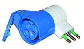 GrecoShop Presa Elettrica Adattatore Industriale CEE 2P+T/Spina 16A 220V Blu