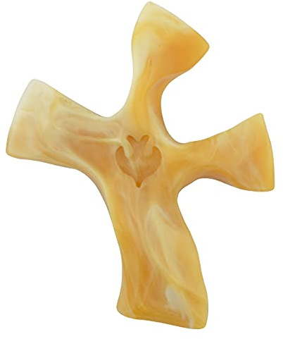 VILLAGE GIFT IMPORTERS Clinging Cross Off White - Contours to The Human Hand - Made in USA