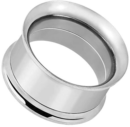 Piersando Farbige Flesh Tunnel Ohr Edelstahl Piercing Schraub Double Flared mit Gewinde