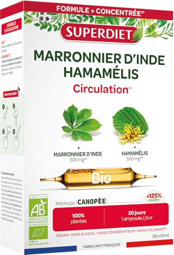 Marronnier d'Inde, Hamamélis Bio - Circulation sanguine - Ampoules