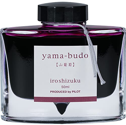 Pilot Iroshizuku 69217 Füllfederhalter-Tinte, Yama-Budo, Crimson Glory Vine (Lila-Rot), 50 ml Flasche