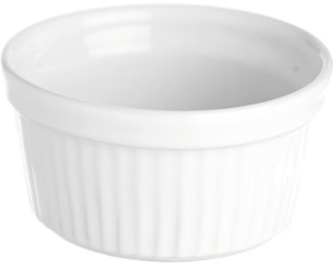 Excelsa Große Ofen Ramequin transparent, Keramik, Weiß 11x11x6 cm Bianco