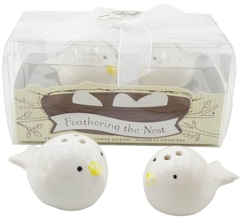 EinsSein 5X Salz & Pfefferstreuer Lovebirds weiß Gastgeschenke Hochzeit Vögel Tauben Salzstreuer