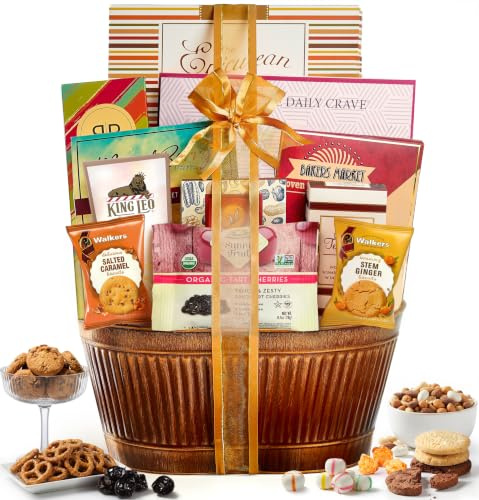 Broadway Basketeers Gourmet Easter Gift Basket for Women, Men, Families, Chocolate, Savory Snacks, great gift for Easter, Spring and Birthdays