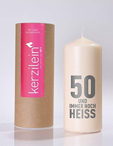 kerzilein Flamme grau, 50 UND Immer NOCH HEISS