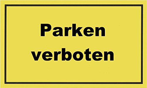 Metafranc Hinweisschild Parken verboten - 300 x 200 mm / Beschilderung / Infoschild / Verbotsschild / Halteverbot / Parkverbot / Grundstückskennzeichnung / Gewerbekennzeichnung / 500400