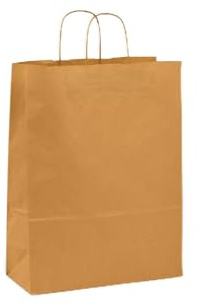 Saphir-Tec Papier-Tragetaschen TOPTWIST 32x14x42cm braun - 50 Stück