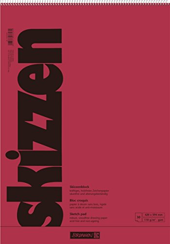 Brunnen 1047251 Zeichen-/Skizzenblock (A2, 110 g/m², 30 Blatt, mit Spirale)
