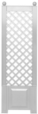 KHW 37801 Spalier 43 cm mit Erdspießen, weiß