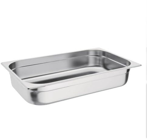 Vogue 12943 Stainless Steel 1/1 Gastronorm Pan 100mm, Silver