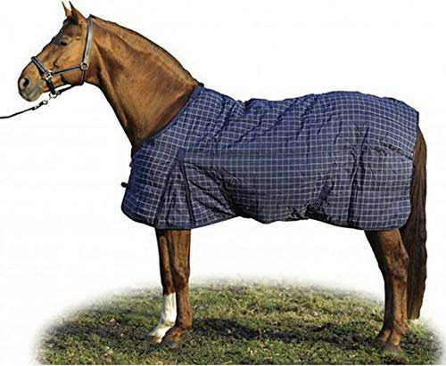 HKM Winterdecke -410769980021 dunkelblau/ grau Karo 125