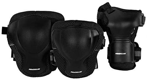 Powerslide Herren Schoner Pro Tri-Pack, Schwarz, L, 903196/5